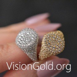 Pinky Ring For Women - Small Finger Ring - Chevalier Ring Woman - Pinky Ring Gold - Gold Rings For Women 1023