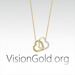 Collar doble corazón para enamorados| VisionGold.org® 0500 Regalos de San Valentín