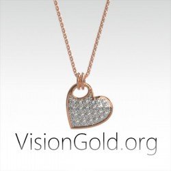 Herz-Halskette für Frauen | Geschenk zum Valentinstag | Halskette für Frauen VisionGold.org® 0496