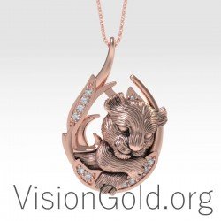 Γλυκο Κολιε Για Νεα Μαμα Με Μωρο Αρκουδακι | Κολιε Οικογενεια |Γυναικειο Κολιε Visiongold.Org® 0385