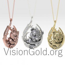 Γλυκο Κολιε Για Νεα Μαμα Με Μωρο Αρκουδακι | Κολιε Οικογενεια |Γυναικειο Κολιε Visiongold.Org® 0385