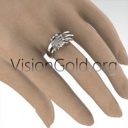Hug Ring Silver Hugging Ring Lover Ring Love Hug Ring Adjustable Hands Ring Love Hugging Hands 0708
