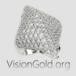 Модное женское кольцо с цирконовыми камнями | Современные женские кольца 0722