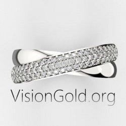 Diamond Gold Ring, Wedding Ring, Engagement Ring, Gold Stacking Ring, Natural Diamond Ring
