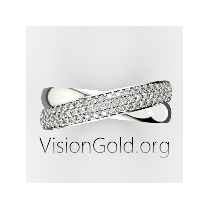 Κλασικο Δαχτυλιδι Με Διαμαντια | Κοσμηματα Visiongold® 0746