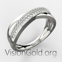 Κλασικο Δαχτυλιδι Με Διαμαντια | Κοσμηματα Visiongold® 0746