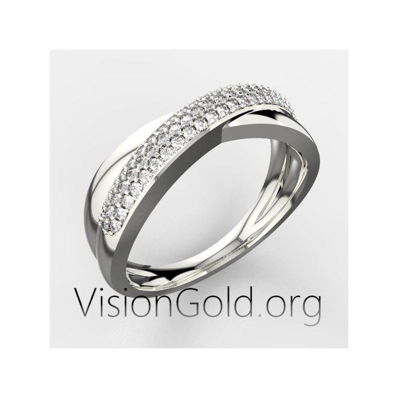 классическое кольцо с бриллиантом | Ювелирные изделия Visiongold® 0746