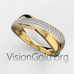 Κλασικο Δαχτυλιδι Με Διαμαντια | Κοσμηματα Visiongold® 0746