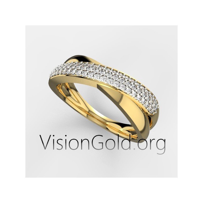 Κλασικο Δαχτυλιδι Με Διαμαντια | Κοσμηματα Visiongold® 0746