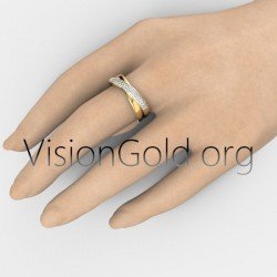 Κλασικο Δαχτυλιδι Με Διαμαντια | Κοσμηματα Visiongold® 0746