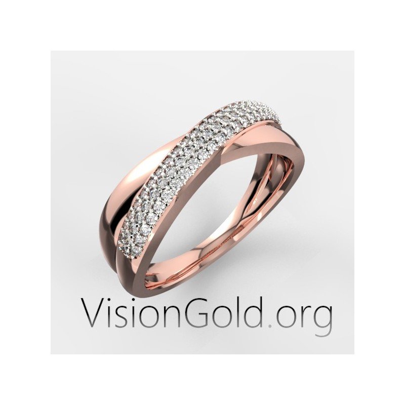 Κλασικο Δαχτυλιδι Με Διαμαντια | Κοσμηματα Visiongold® 0746
