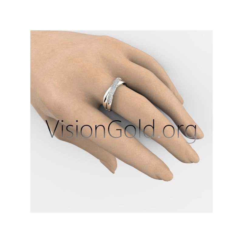 Κλασικο Δαχτυλιδι Με Διαμαντια | Κοσμηματα Visiongold® 0746