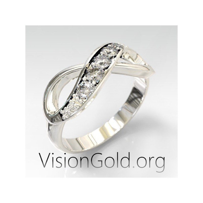 Δαχτυλιδι Απειρο | Χρυσο Δαχτυλιδι Απειρο | Γυναικεια Δαχτυλιδια Visiongold.Org® 1006