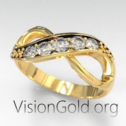 Anillo infinito | Anillo infinito de oro | Visiongold.Org® 1006 Anillos para mujer