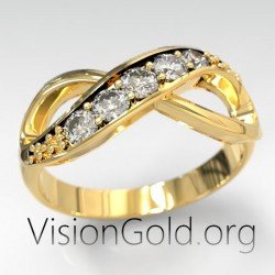 Δαχτυλιδι Απειρο | Χρυσο Δαχτυλιδι Απειρο | Γυναικεια Δαχτυλιδια Visiongold.Org® 1006