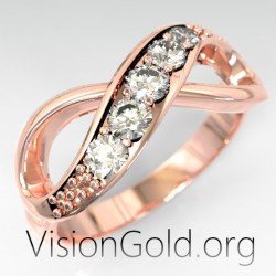 Anillo infinito | Anillo infinito de oro | Visiongold.Org® 1006 Anillos para mujer