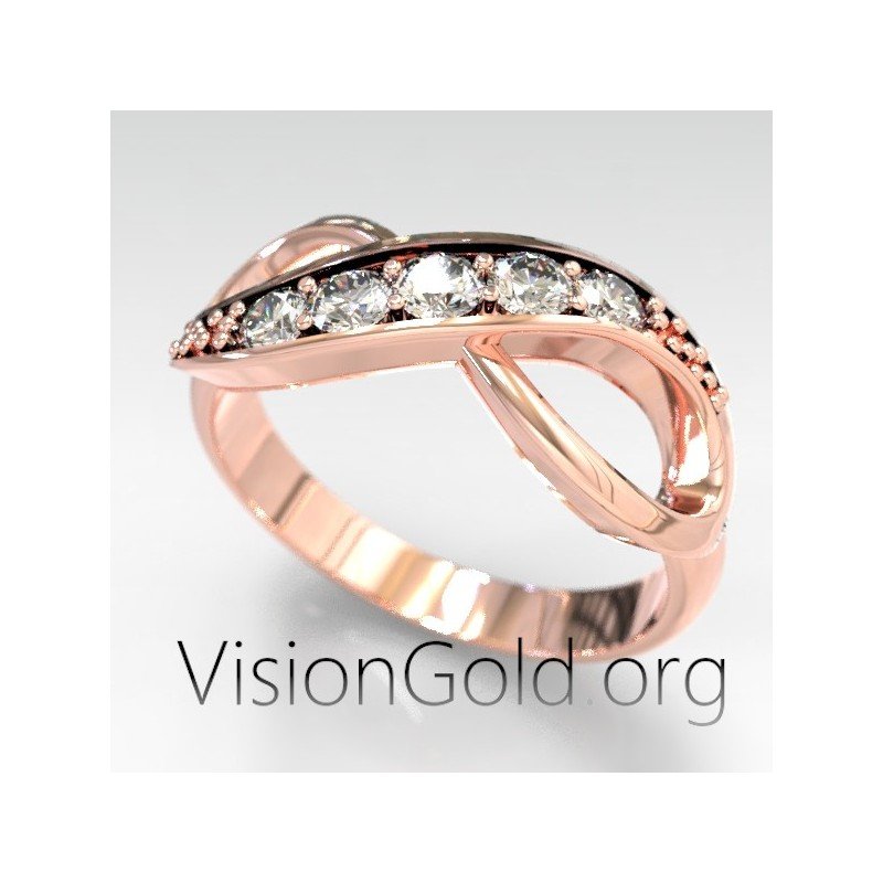 Δαχτυλιδι Απειρο | Χρυσο Δαχτυλιδι Απειρο | Γυναικεια Δαχτυλιδια Visiongold.Org® 1006