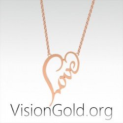 Collar de corazón de amor para mujer | Collar San Valentin 0475