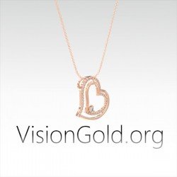 Ιδιαιτερο Μοναδικο Γυναικειο Κολιε Με Διπλη Καρδια - Κολιε Για Την Ημερα Των Ερωτευμενων 0484