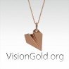 Sterling Silver Paper Plane Necklace Paper Airplane Necklace