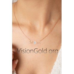 Κολιε Μαμα Με Ζιργκον Πετρες |  Κολιε Mom 0682