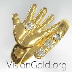 Anillo de águila bebé para mujer para mamá - Joyería del día de la madre 1044