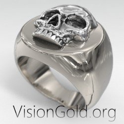 Кольцо с печаткой в виде черепа, мужское массивное кольцо с