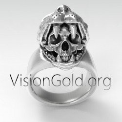 Anillo de hombre de plata Apocalypto - Anillos de hombre originales 0554