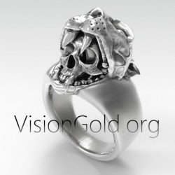 Ασημένιο ανδρικό δαχτυλίδι Apocalypto - πρωτότυπα ανδρικά