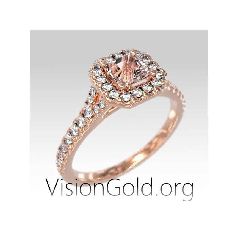 Morganite & Rose Gold Engagement Rings - Visiongold.Org® 1088