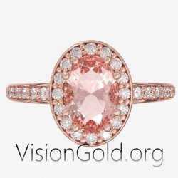 Μονόπετρο Δαχτυλίδι με μοργκανιτη - εναλλακτικά μονόπετρα