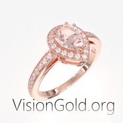 Anillo de morganita en oro rosa de 18 quilates - Piedras sueltas alternativas