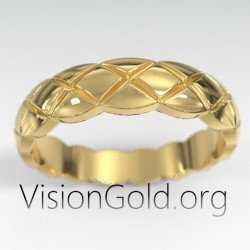 Gold Slim Signet Ring - Dainty Little Finger Ring - Matte Minimal Ring - Gift For Her - Birthday - Bridesmaid 1119