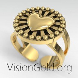 Anillo de corazón romántico para mujer - Anillo de amante 1147