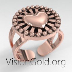 Anillo de corazón romántico para mujer - Anillo de amante 1147