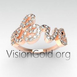 Love Word Ring Or Infinity Symbol Ring | Valentines Day Ring