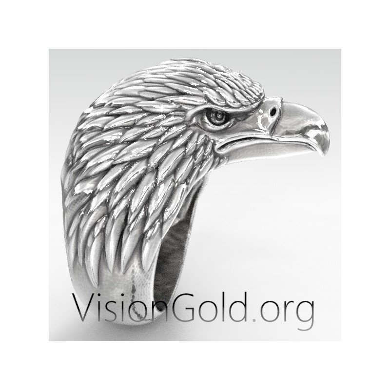Ασημενιο Δαχτυλιδι Αετος - Ανδρικα Δαχτυλιδια Visiongold® 0572