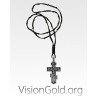 Rosary Necklace Men. Cross Necklace For Men. Crucifix. Onyx Stone Onyx. Catholic Christian Religious 0018R