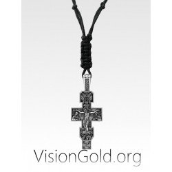 Nuevo rosario cruzado de estilo ruso ortodoxo clásico y elegante 0023R