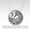 Sagittarius Handmade Sterling Silver Men Charm Necklace, Sagittarius Zodiac Sign Men Jewelry, Horoscope Necklace 0719