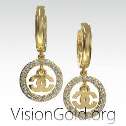 Μοντερνα Φθηνα Σκουλαρικια Κρεμαστα Κρικοι Σε Ασημι 925 Η 9Κ