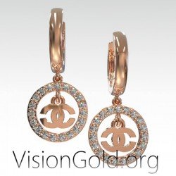 Pendientes baratos de moda cuelgan aros en plata 925 H 9K 0172