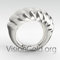 Sterling silver pinky ring for women Chunky Little finger ring