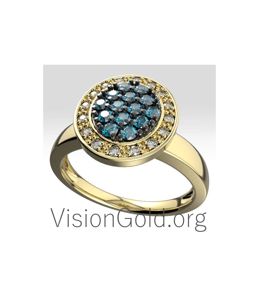 Fashion 18K Women'S Ring With Diamonds 0697