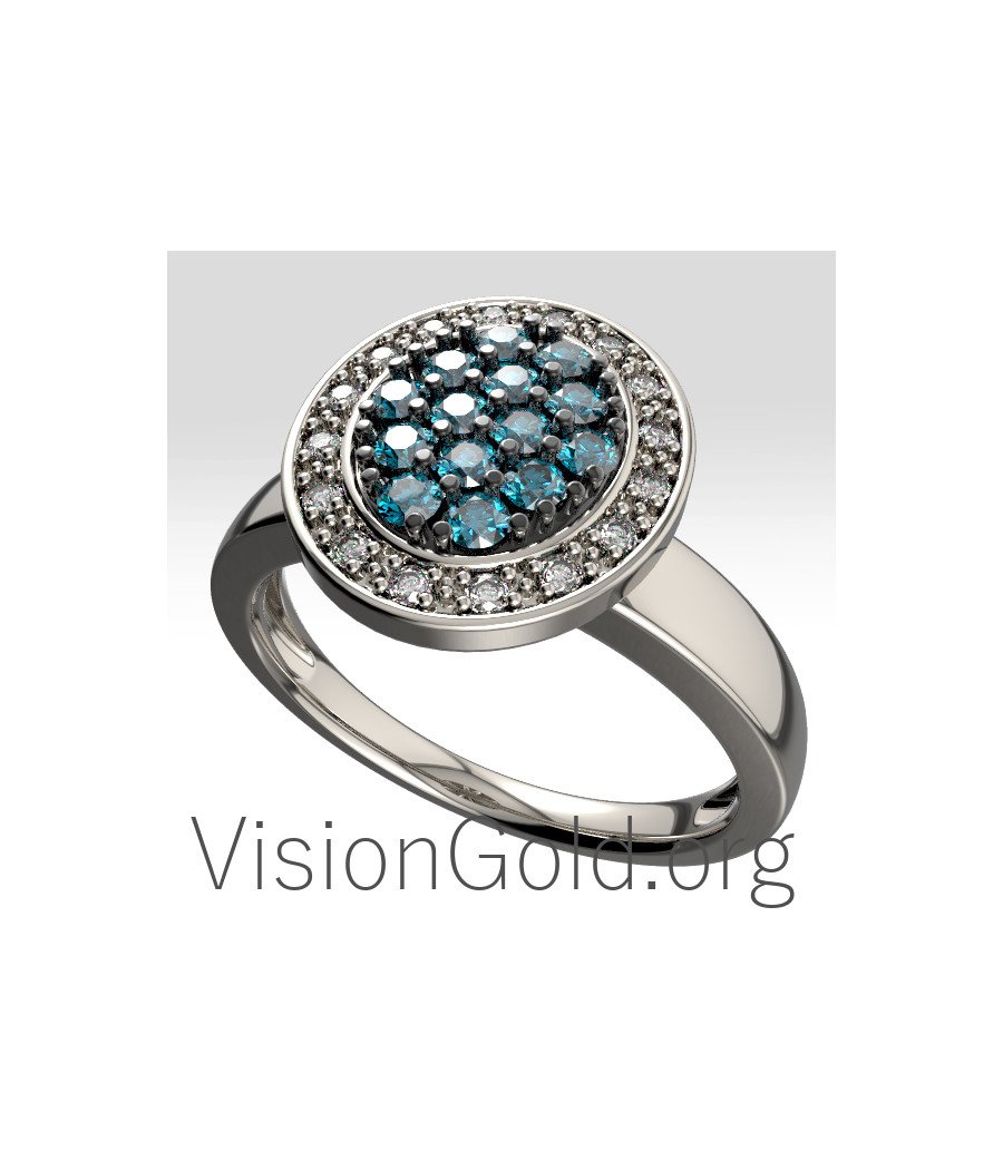 Gold Damenring mit Diamanten - Damenring Visiongold 0697