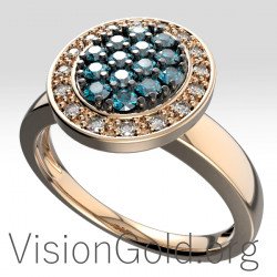 Fashion 18K Women'S Ring With Diamonds 0697