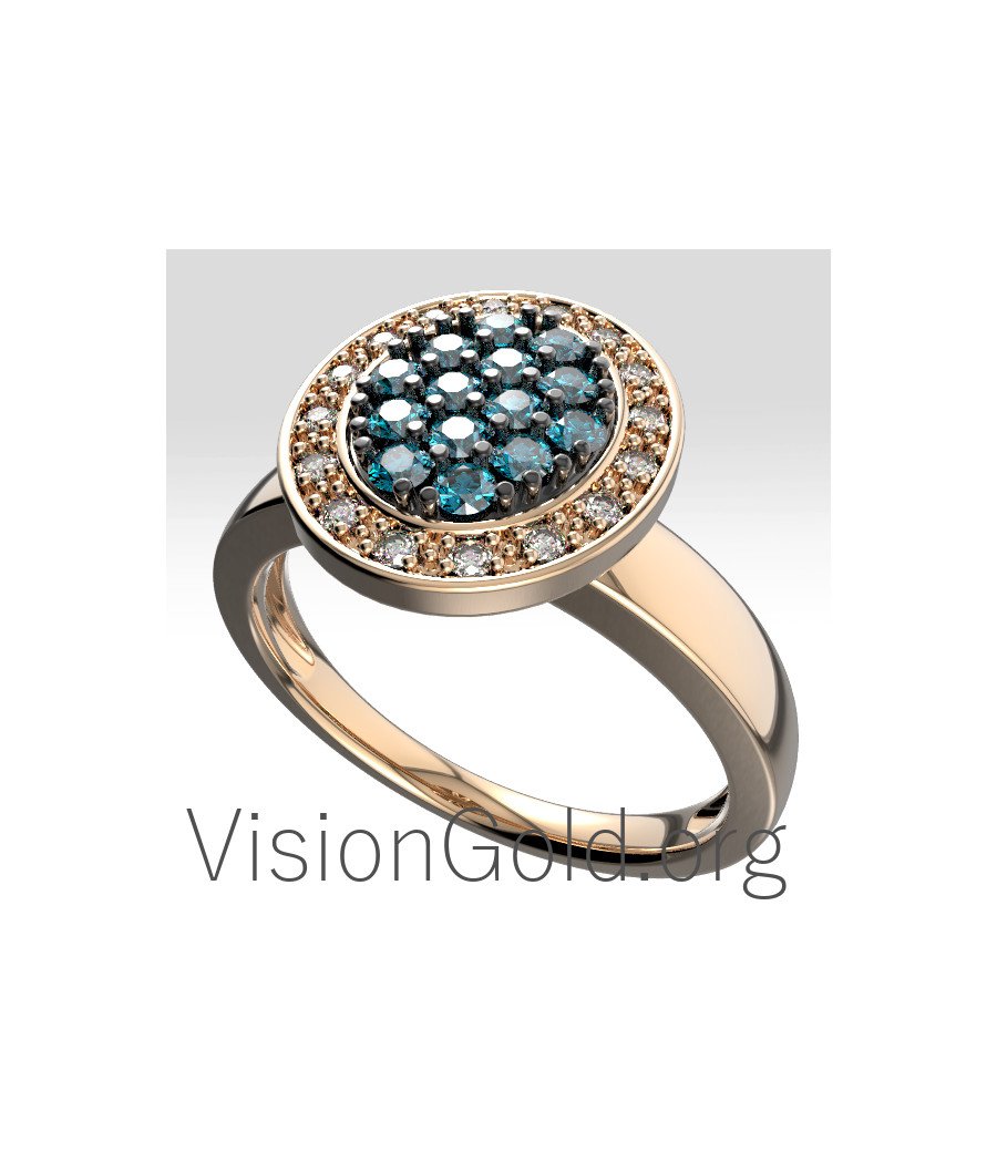 Fashion 18K Women'S Ring With Diamonds 0697