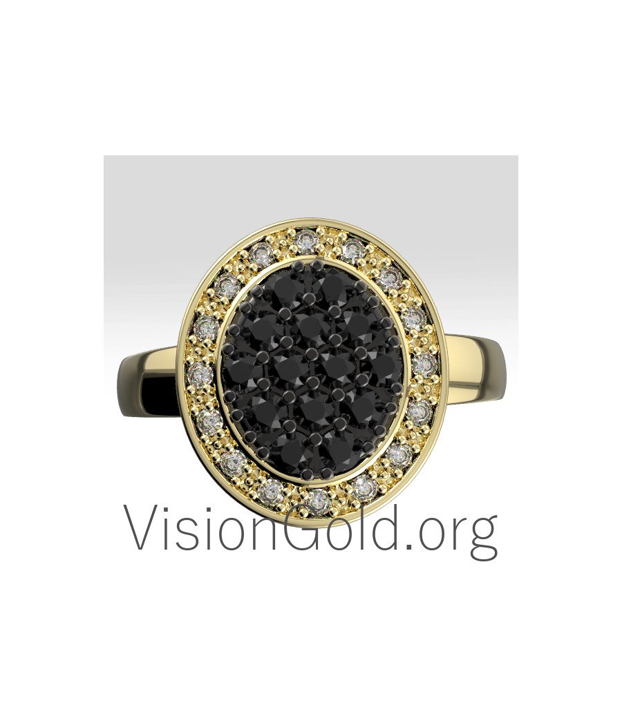 Gold Damenring mit Diamanten - Damenring Visiongold 0697