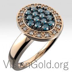 Gold Damenring mit Diamanten - Damenring Visiongold 0697