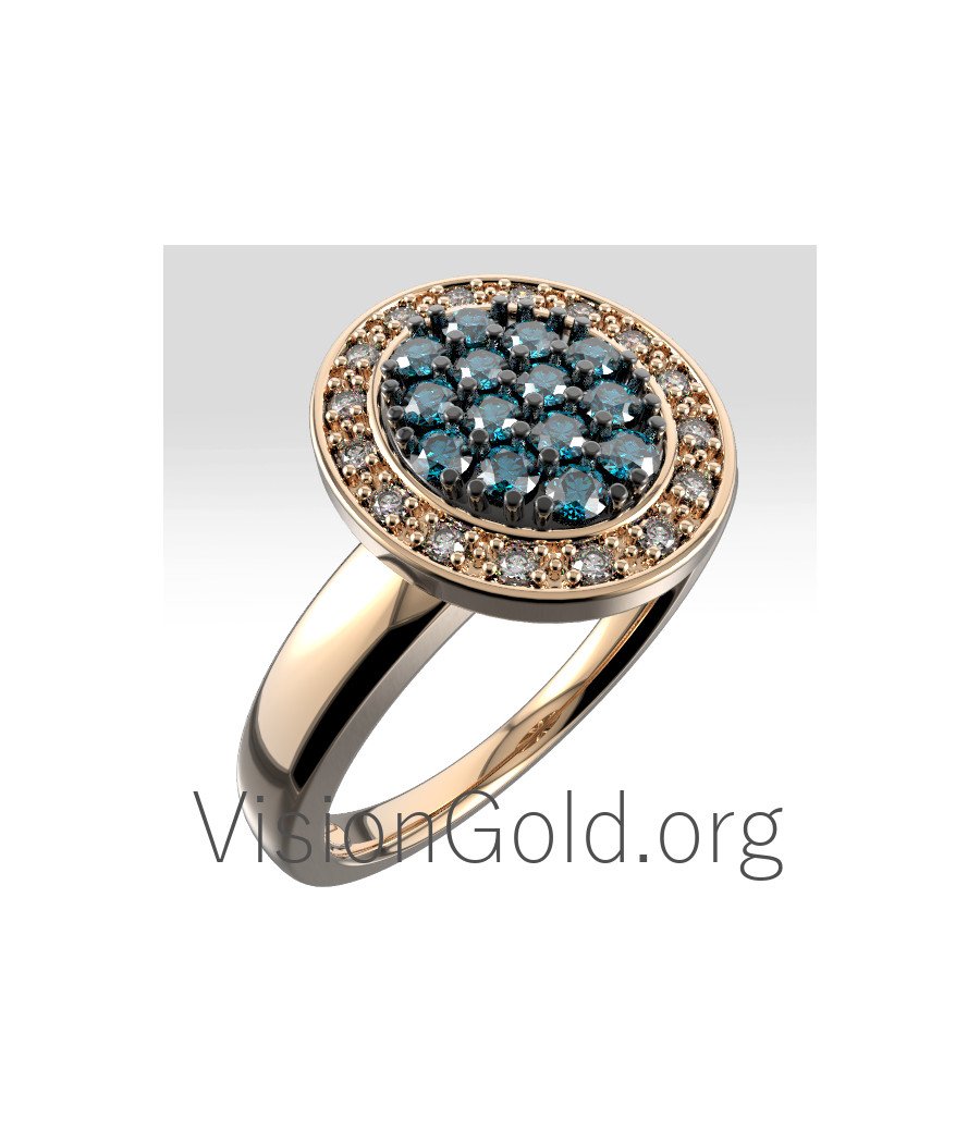 Anillo de mujer de oro con diamantes - Anillo de mujer Visiongold 0697